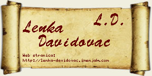 Lenka Davidovac vizit kartica